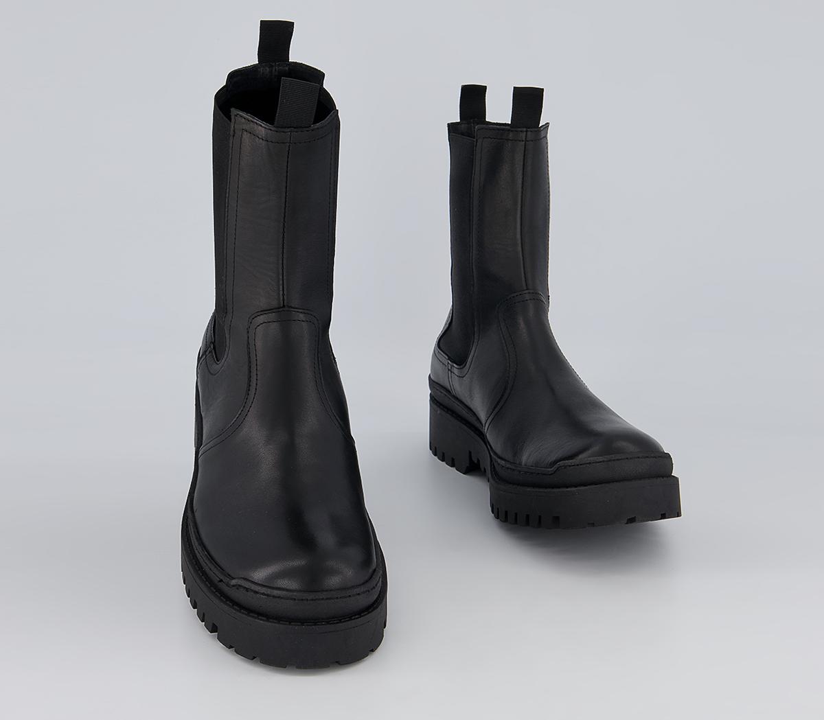 Office Brooklyn Biker Chelsea Boots Office Brooklyn Biker Chelsea Boots Black Leather