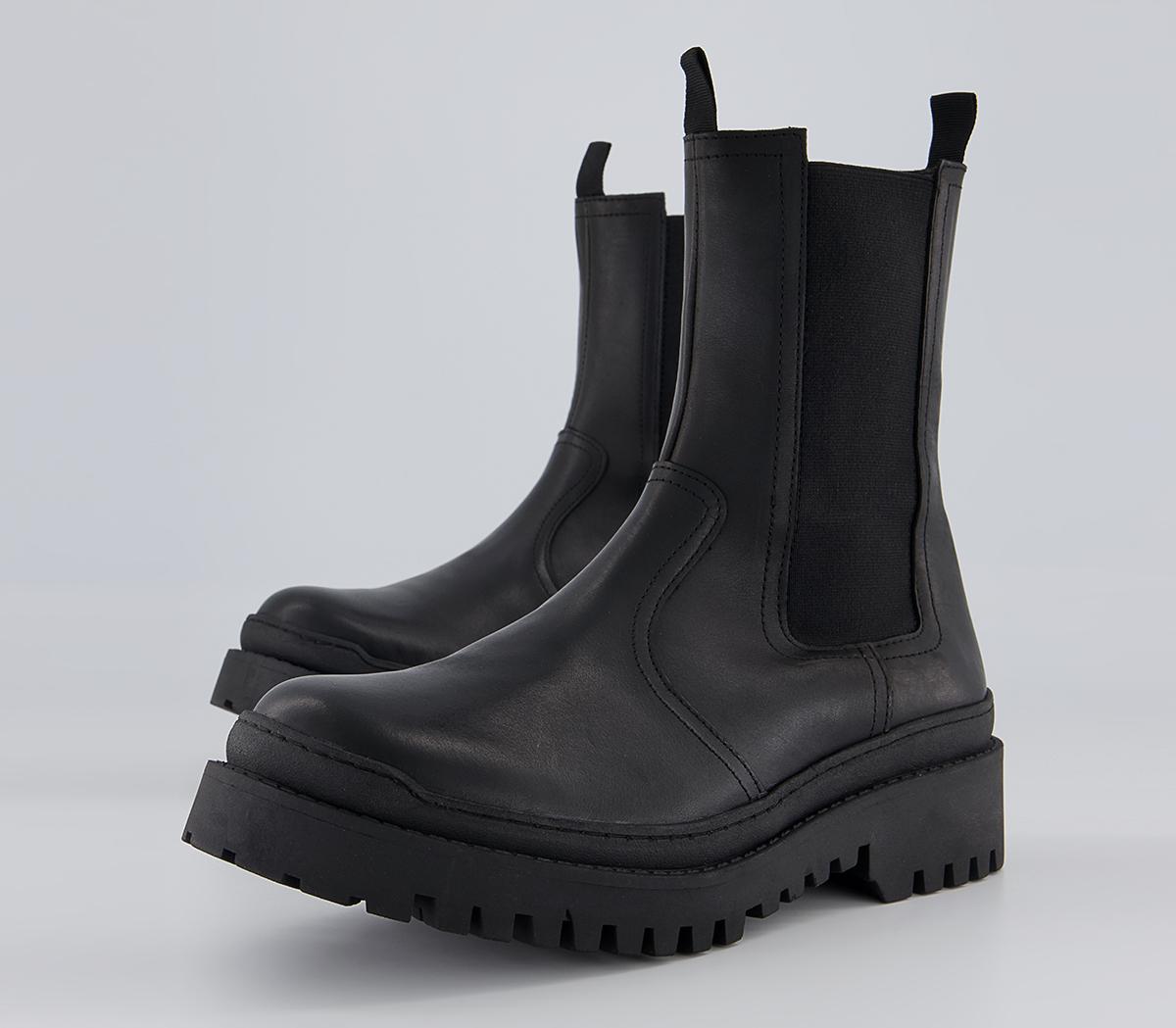 Office Brooklyn Biker Chelsea Boots Office Brooklyn Biker Chelsea Boots Black Leather