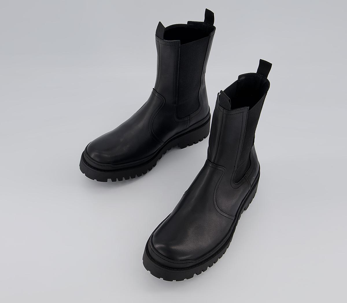 Office Brooklyn Biker Chelsea Boots Office Brooklyn Biker Chelsea Boots Black Leather