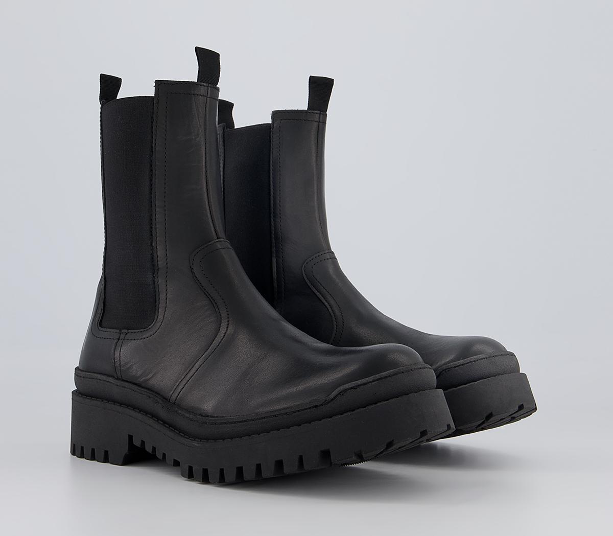 Office Brooklyn Biker Chelsea Boots Office Brooklyn Biker Chelsea Boots Black Leather