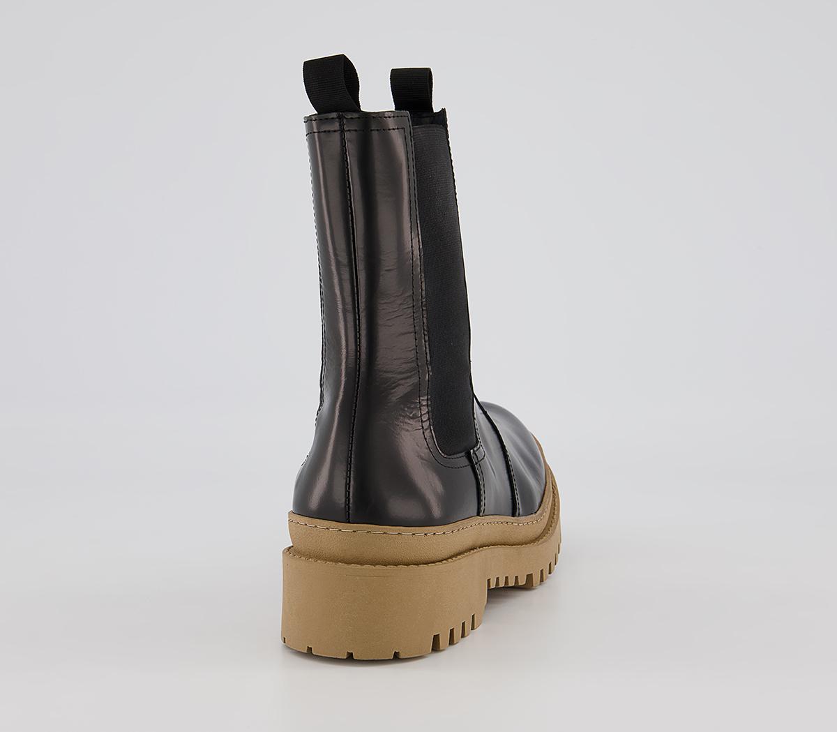 Office Brooklyn Biker Chelsea Boots Office Brooklyn Biker Chelsea Boots Black High Shine