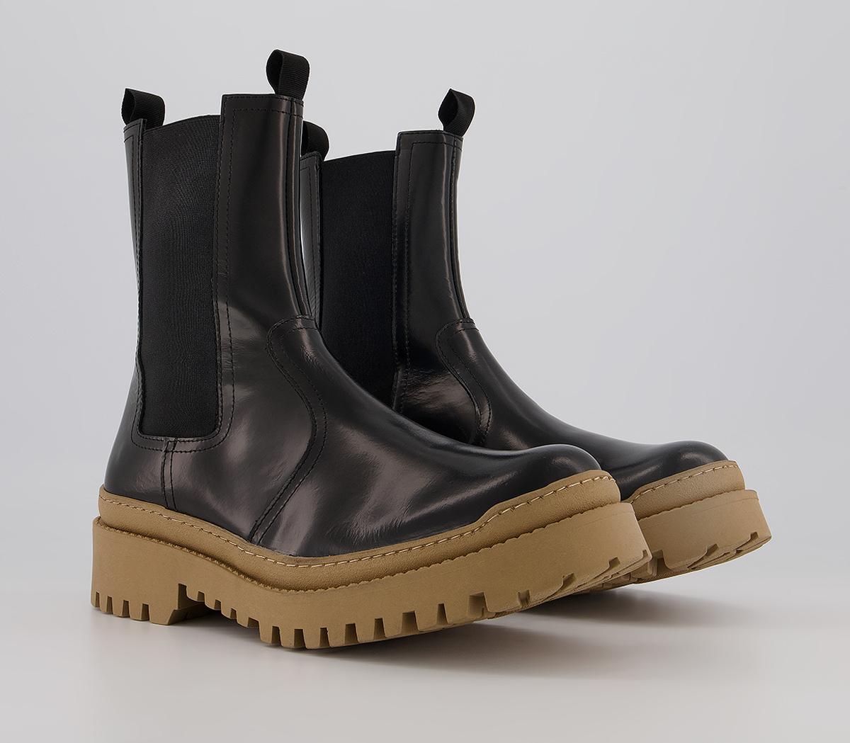 Office Brooklyn Biker Chelsea Boots Office Brooklyn Biker Chelsea Boots Black High Shine