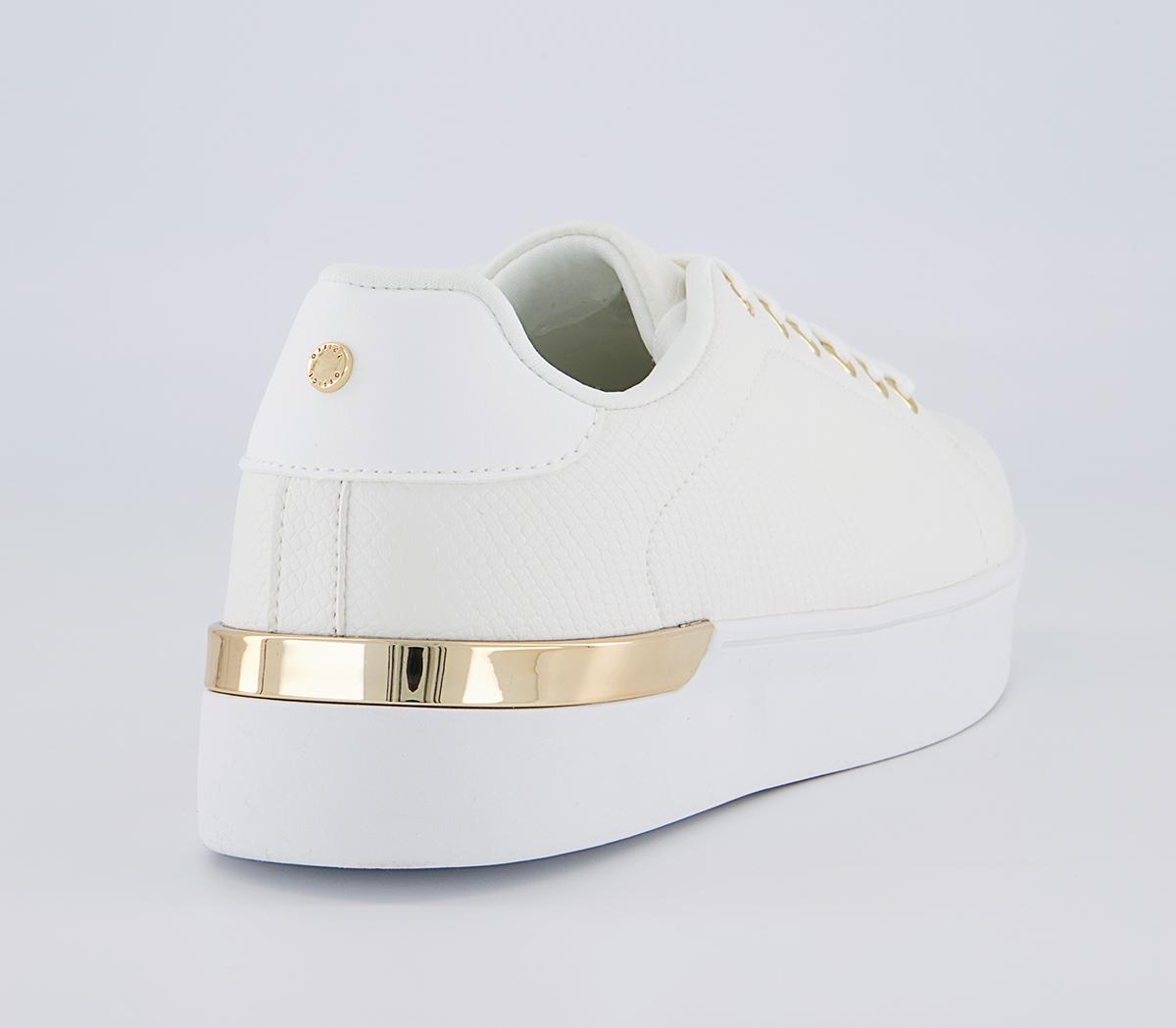 Office Flashing Heel Clip Trainers Office Flashing Heel Clip Trainers White Snake