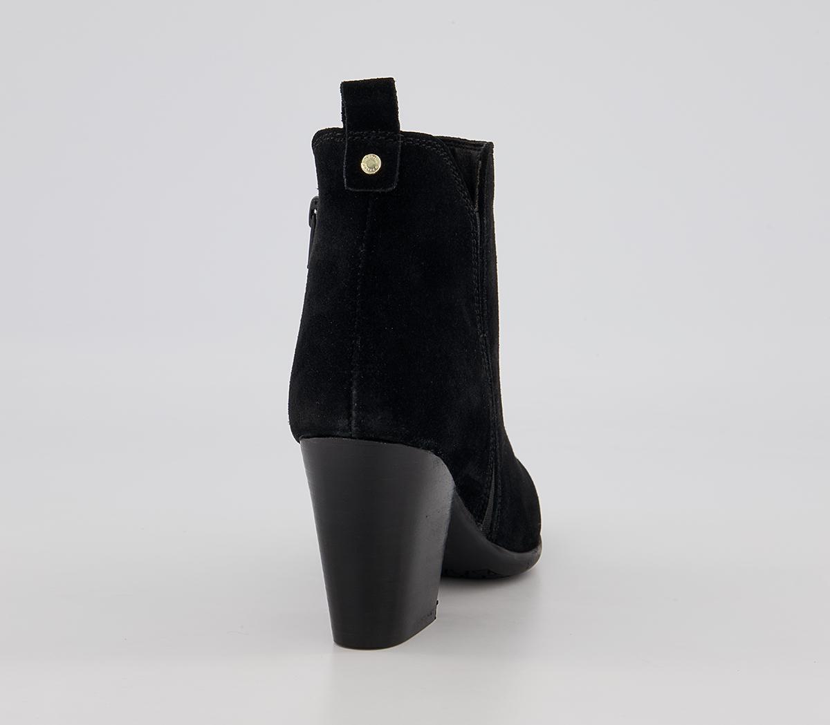 Office Abide Western Heeled Ankle Boots Office Abide Western Heeled Ankle Boots Black Suede