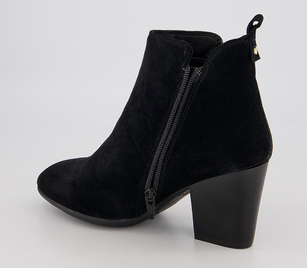 Office Abide Western Heeled Ankle Boots Office Abide Western Heeled Ankle Boots Black Suede