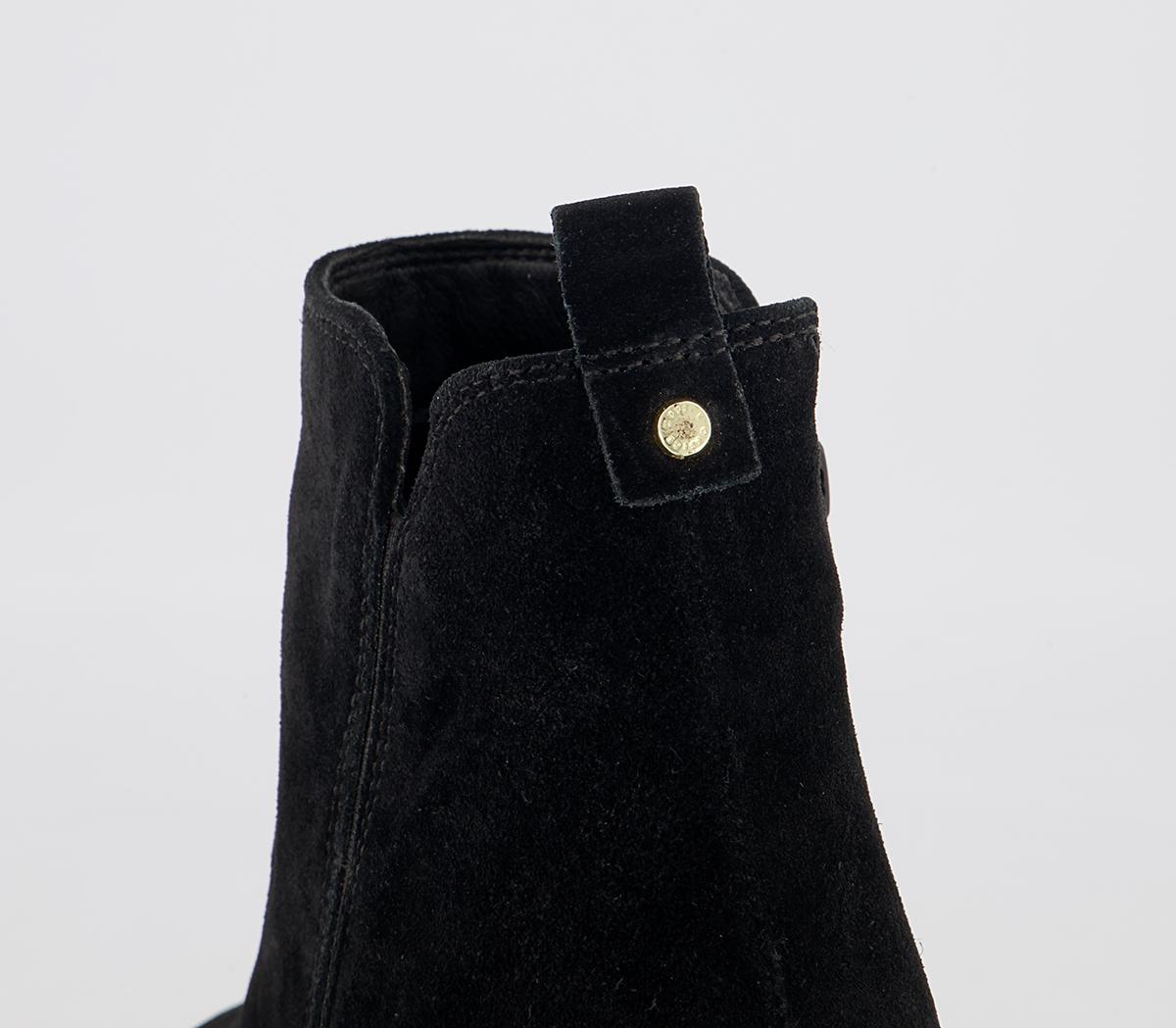 Office Abide Western Heeled Ankle Boots Office Abide Western Heeled Ankle Boots Black Suede