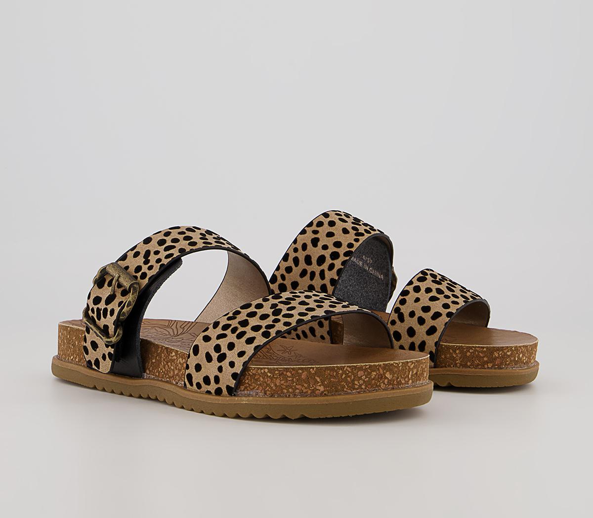 Blowfish Malibu Favor 2 Strap Sandals Leopard - Women’s Sandals