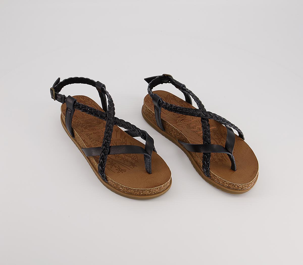 Blowfish Malibu Foxtail Braided Sandals Blowfish Malibu Foxtail Braided Sandals Black Dye Cut