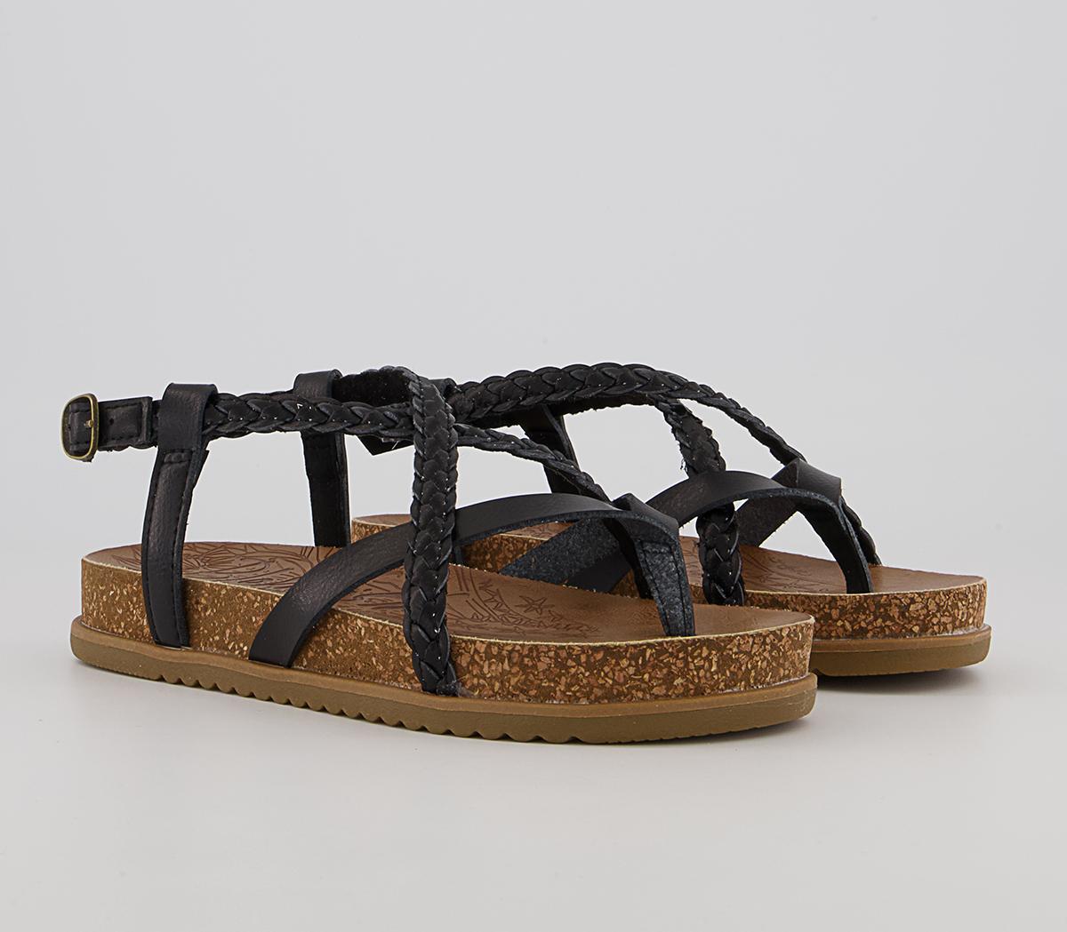 Blowfish Malibu Foxtail Braided Sandals Blowfish Malibu Foxtail Braided Sandals Black Dye Cut