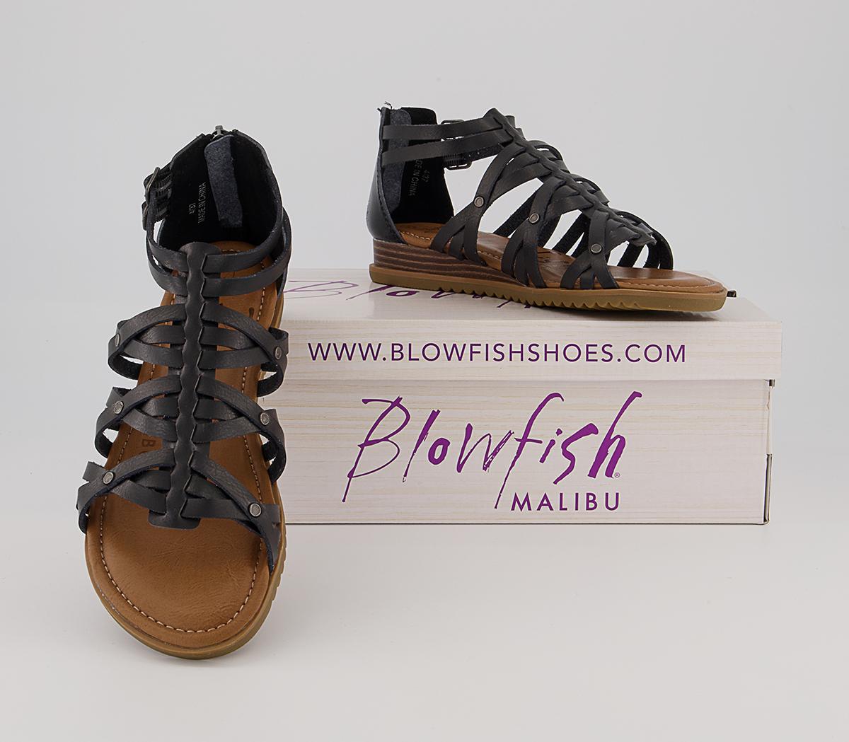 Blowfish Malibu Bloomy Weave Sandals Black Dyecut - Women’s Sandals