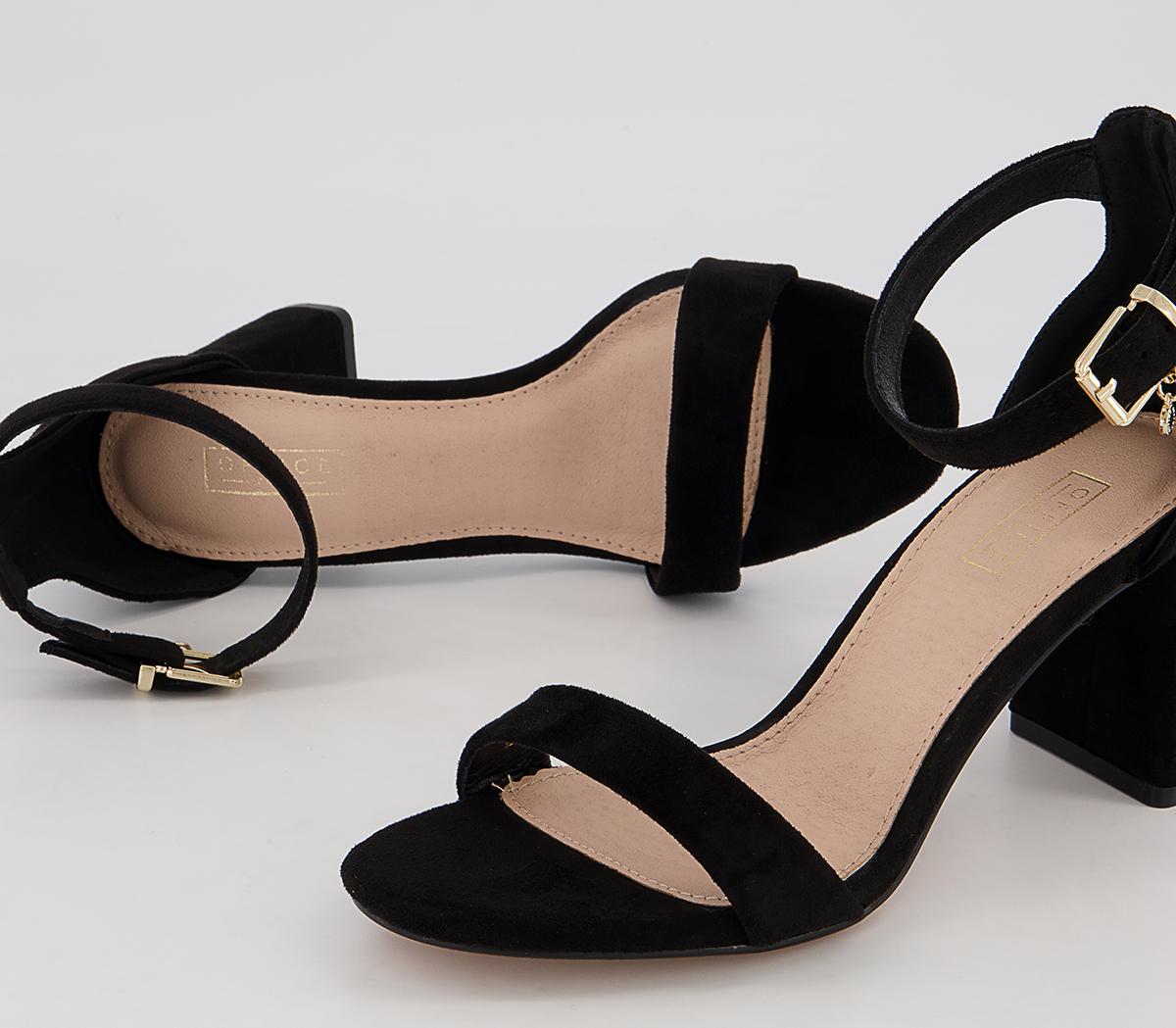 Office Mabel Closed Back Two Part Block Heeled Sandals Office Mabel Closed Back Two Part Block Heeled Sandals Black