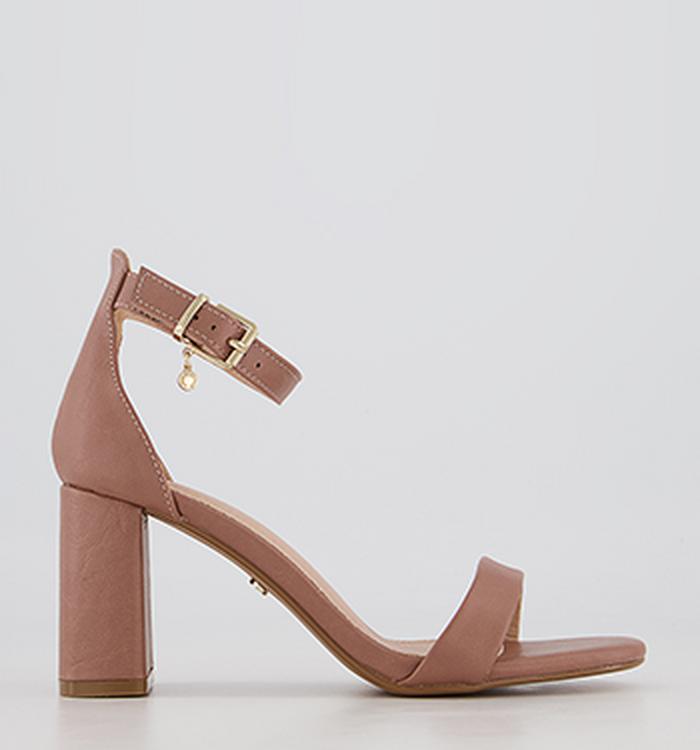 Office Mabel Closed Back Two Part Block Heeled Sandals Nude