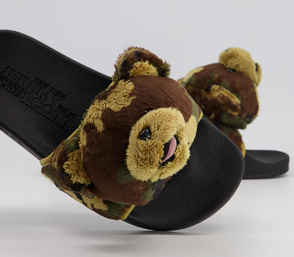 adidas JEREMYSCOTT JS ADILETTE TEDDY 新品 adidas Jeremy Scott Js Adilette Teddy Sliders Core Black - Women's