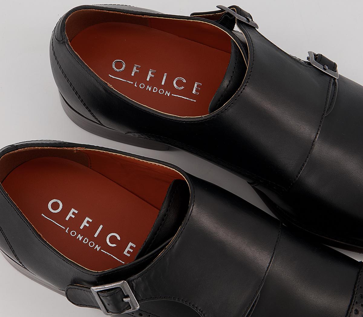 Office Maidford Monk Toe Cap Brogues Office Maidford Monk Toe Cap Brogues Black Leather