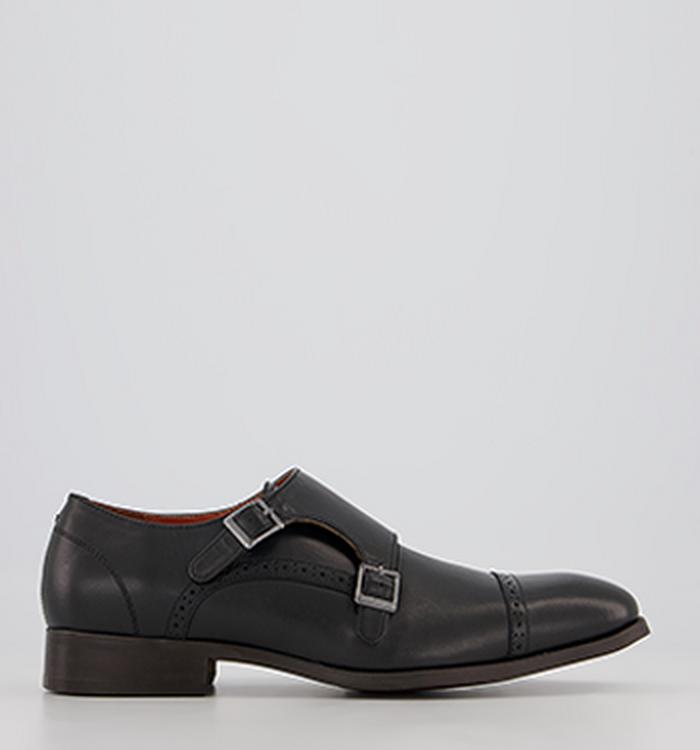 Office Maidford Monk Toe Cap Brogues Black Leather