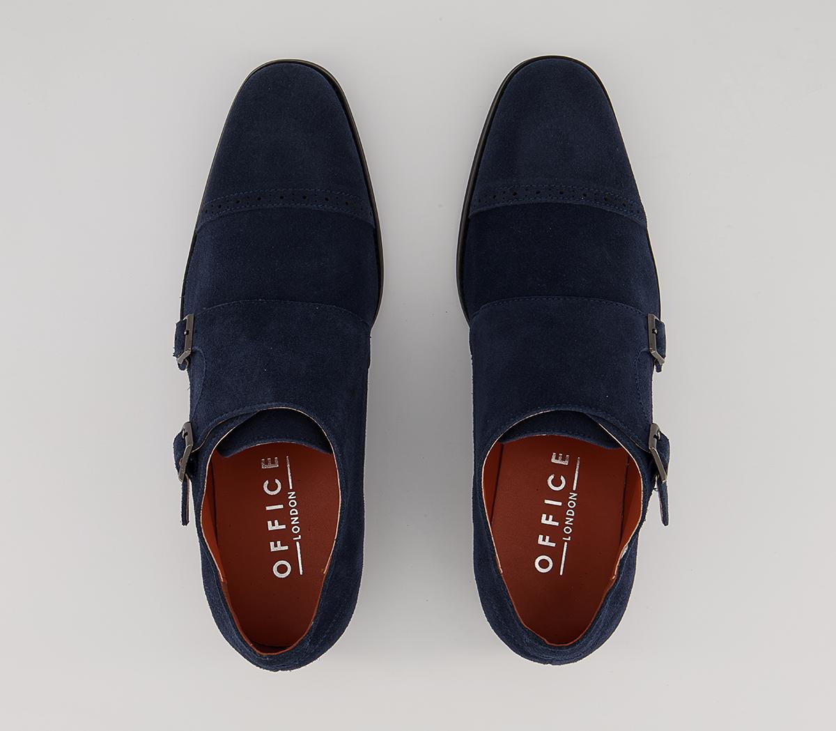 Office Maidford Monk Toe Cap Brouges Office Maidford Monk Toe Cap Brouges Navy Suede
