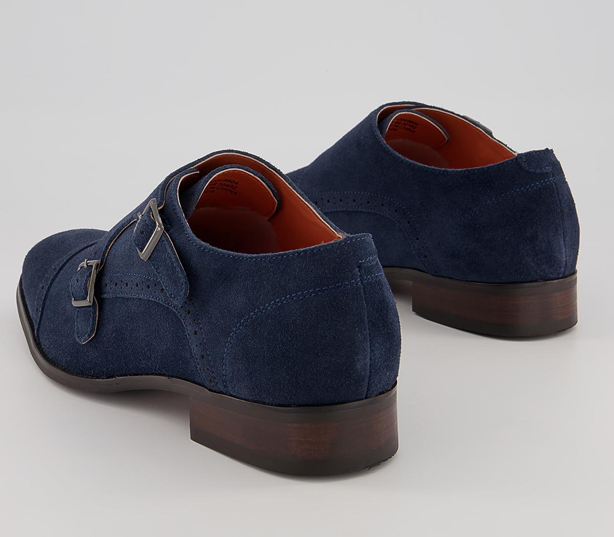Office Maidford Monk Toe Cap Brouges Office Maidford Monk Toe Cap Brouges Navy Suede