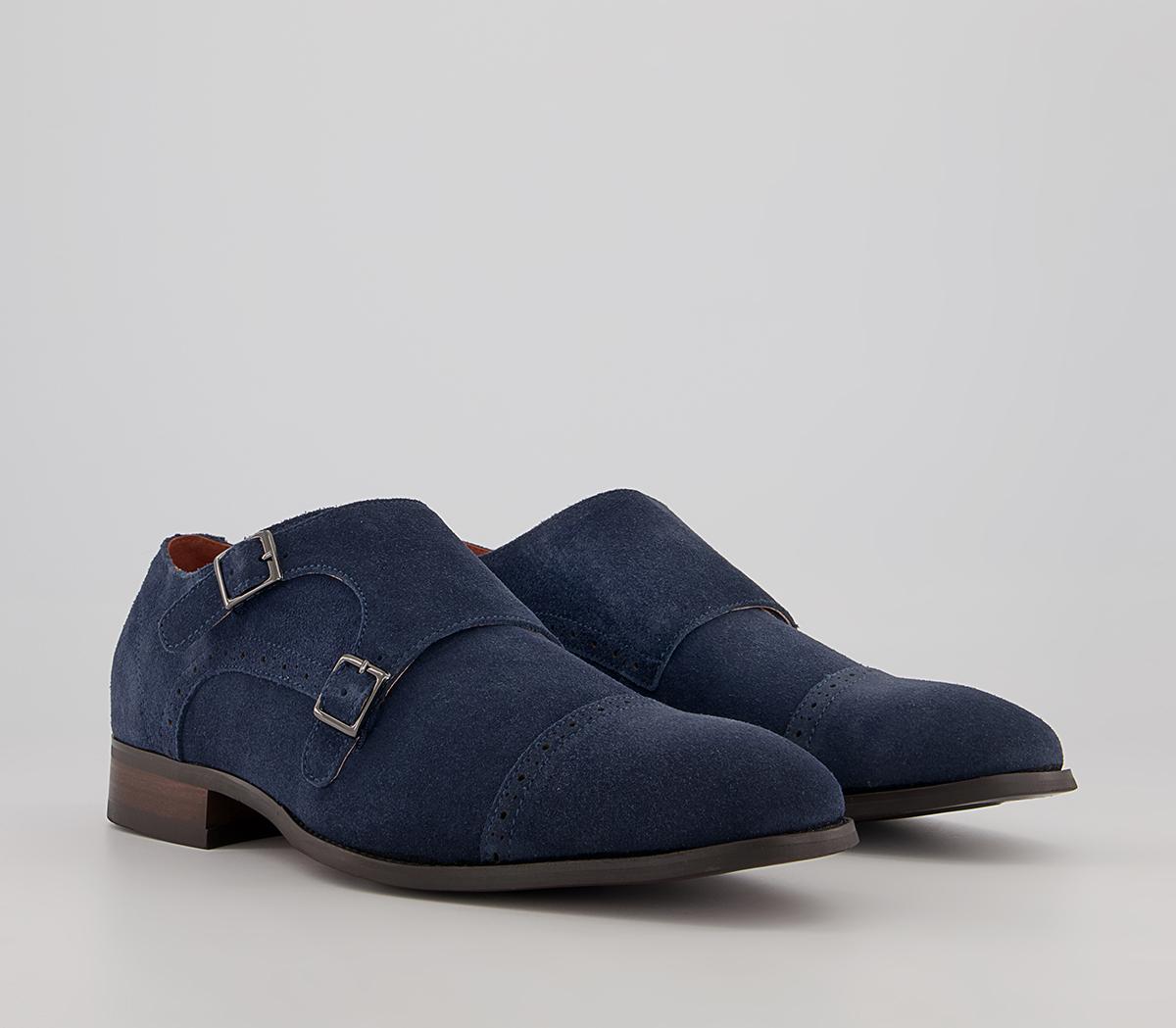 Office Maidford Monk Toe Cap Brouges Office Maidford Monk Toe Cap Brouges Navy Suede