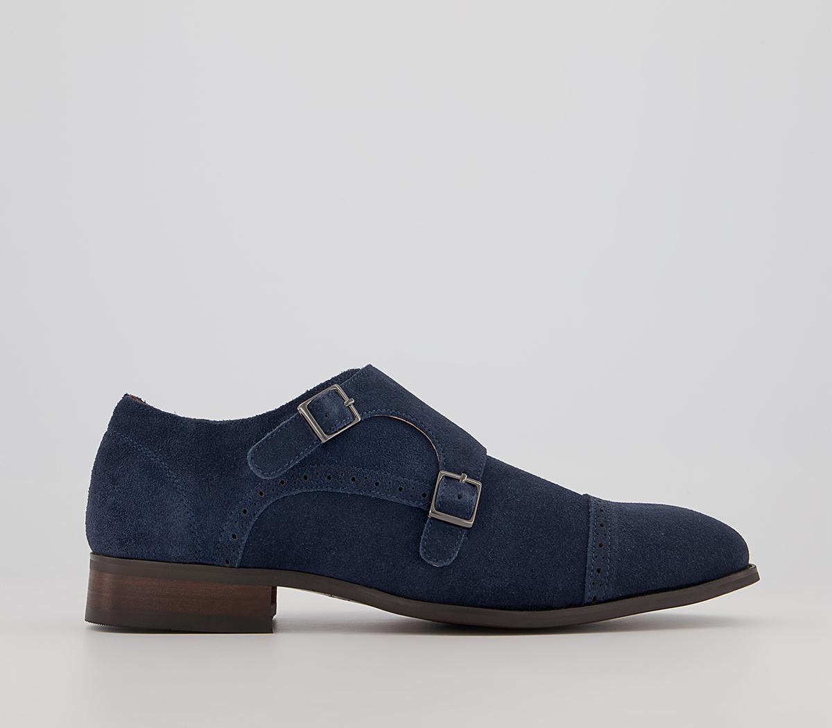 OFFICEMaidford Monk Toe Cap BrougesNavy Suede