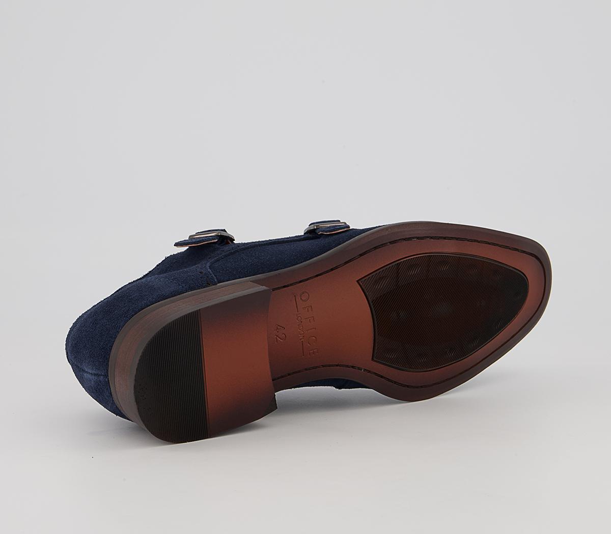 Office Maidford Monk Toe Cap Brouges Office Maidford Monk Toe Cap Brouges Navy Suede