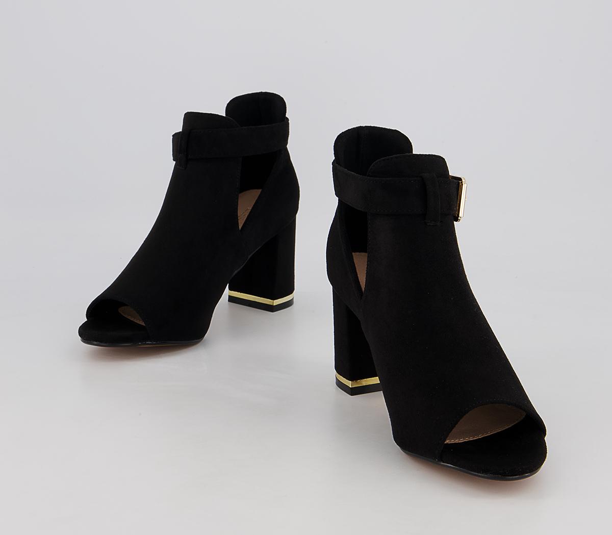 Office Mischa Cut Out Block Heel Shoeboots Office Mischa Cut Out Block Heel Shoeboots Black