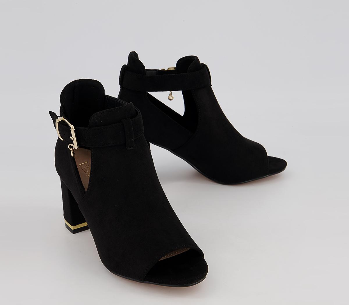 Office Mischa Cut Out Block Heel Shoeboots Office Mischa Cut Out Block Heel Shoeboots Black