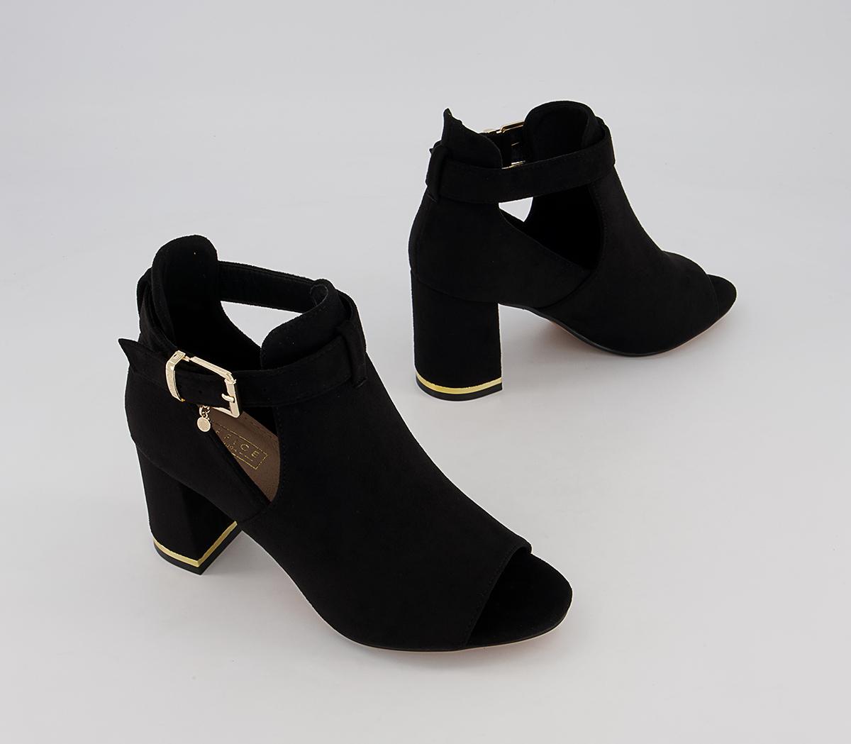 Office Mischa Cut Out Block Heel Shoeboots Office Mischa Cut Out Block Heel Shoeboots Black