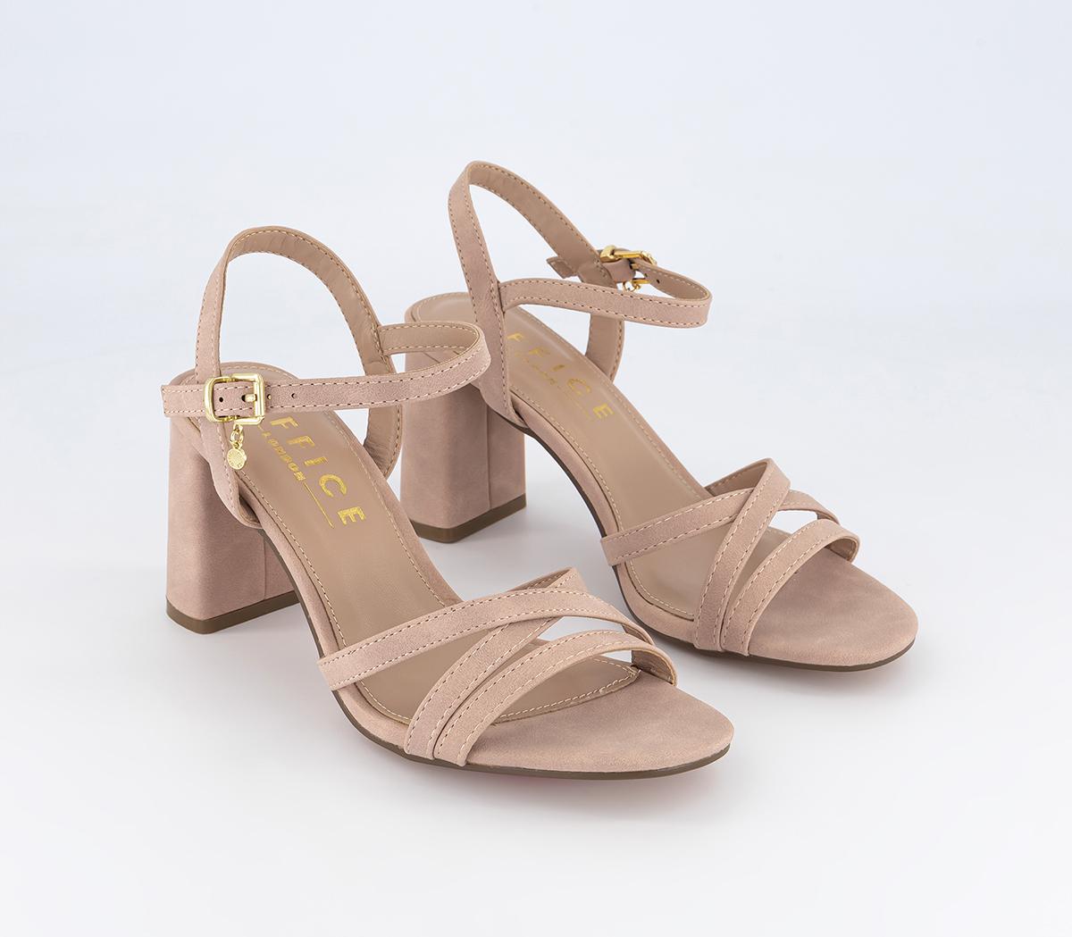 Office Moonstone Two Part Strappy Block Heeled Sandals Office Moonstone Two Part Strappy Block Heeled Sandals Nude