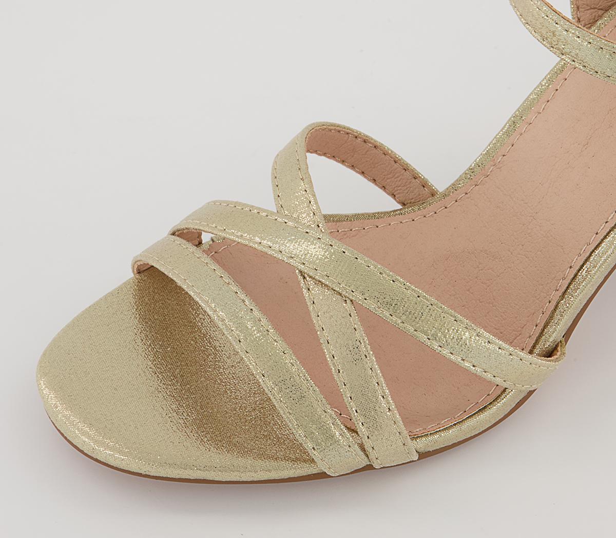 Office Moonstone Two Part Block Heels Office Moonstone Two Part Block Heels Gold
