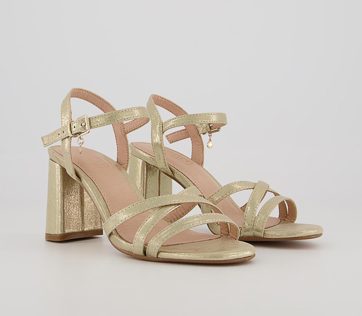 Office Moonstone Two Part Block Heels Office Moonstone Two Part Block Heels Gold