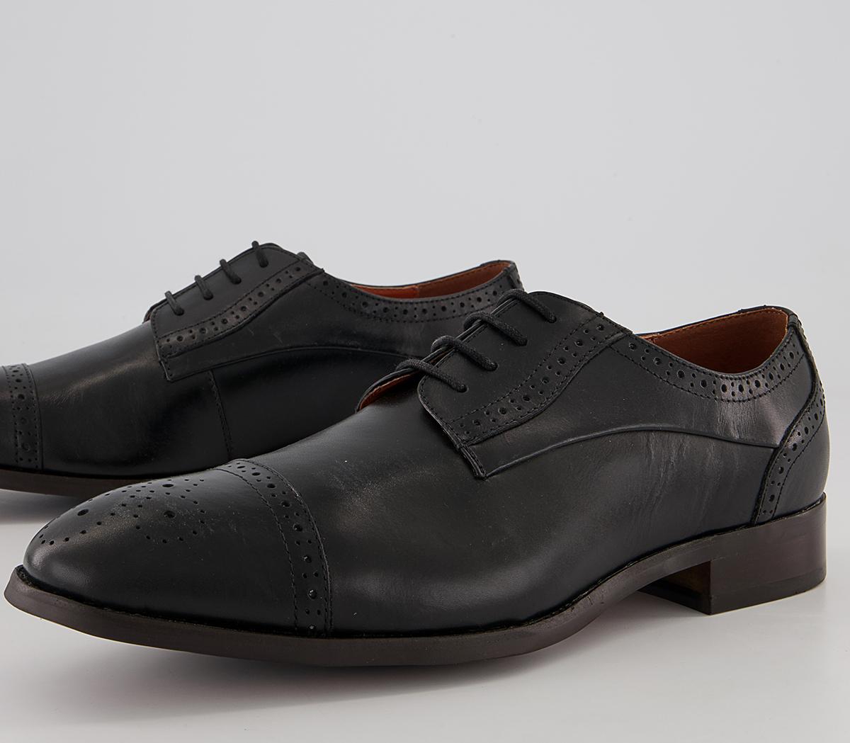 Office Mitcham Toe Cap Derby Shoes Office Mitcham Toe Cap Derby Shoes Black Leather