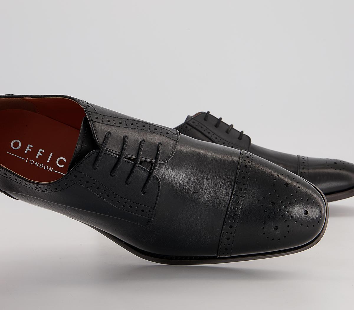 Office Mitcham Toe Cap Derby Shoes Office Mitcham Toe Cap Derby Shoes Black Leather