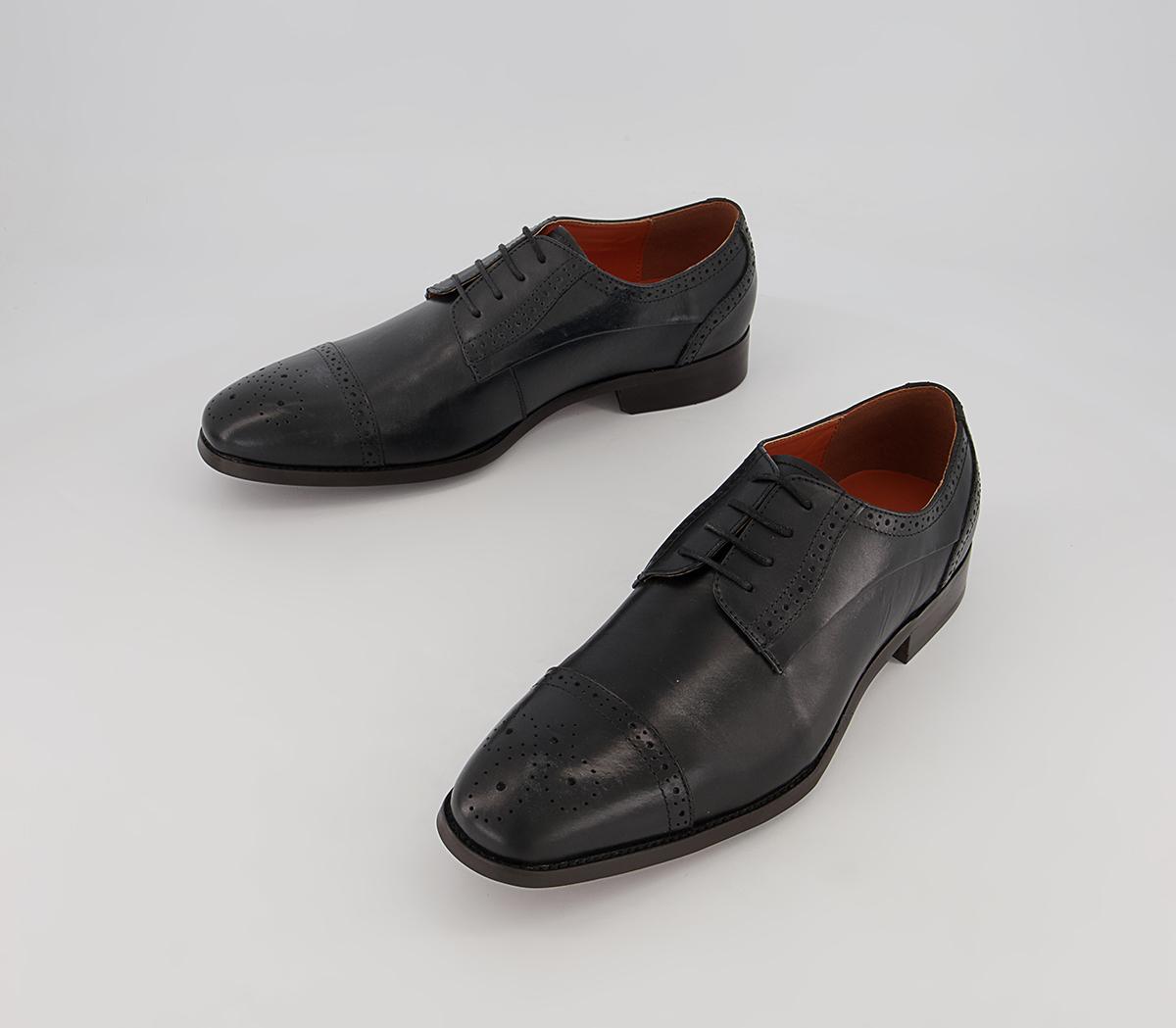 Office Mitcham Toe Cap Derby Shoes Office Mitcham Toe Cap Derby Shoes Black Leather