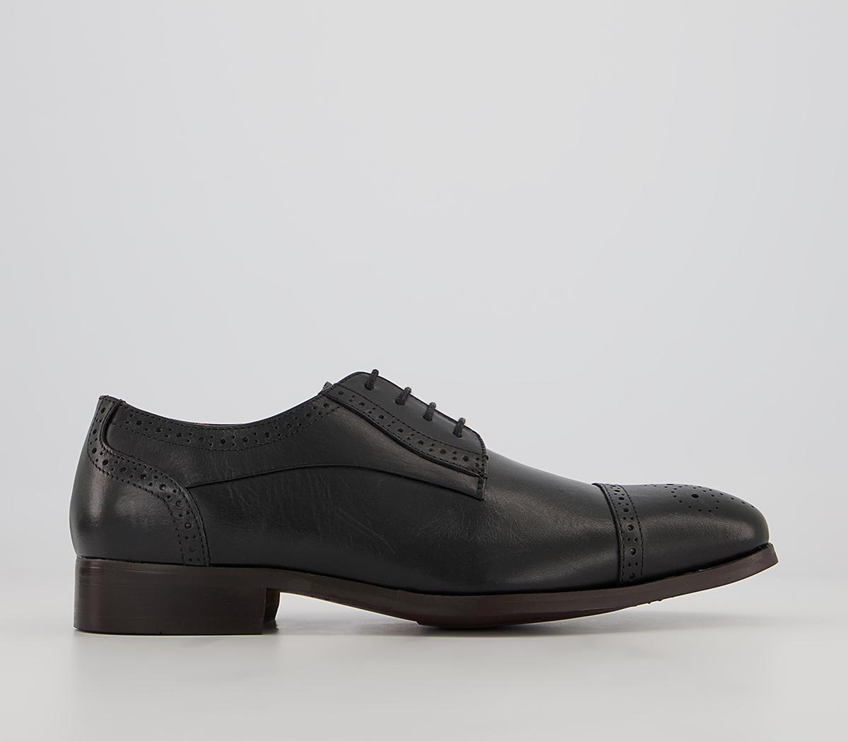 OfficeMitcham Toe Cap Derby ShoesBlack Leather