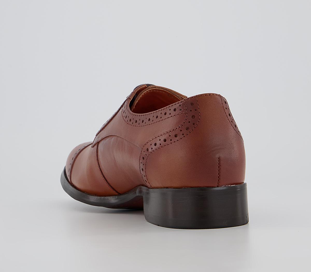 Office Mitcham Toe Cap Derby Shoes Office Mitcham Toe Cap Derby Shoes Tan Leather