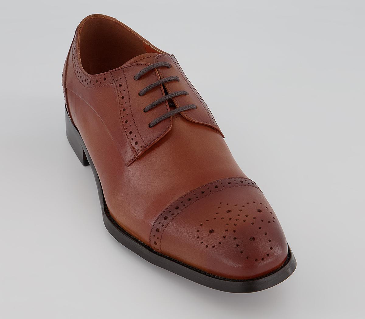 Office Mitcham Toe Cap Derby Shoes Office Mitcham Toe Cap Derby Shoes Tan Leather