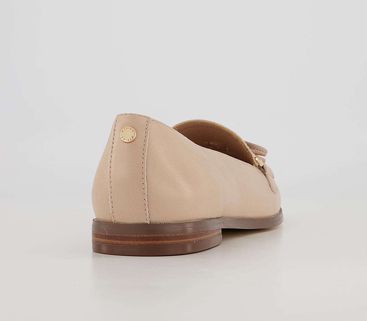 Office Feather Bow Loafers Office Feather Bow Loafers Nude Suede Snake Mix