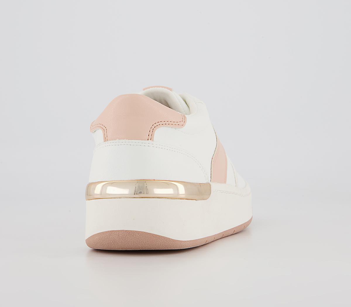Office Fragment Side Details Lace Up Trainers Office Fragment Side Details Lace Up Trainers White Nude Mix