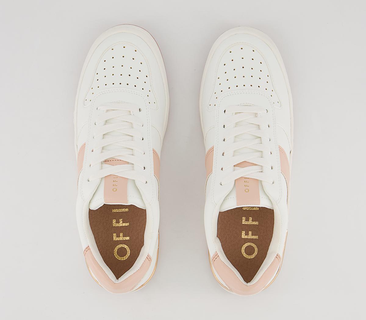 Office Fragment Side Details Lace Up Trainers Office Fragment Side Details Lace Up Trainers White Nude Mix