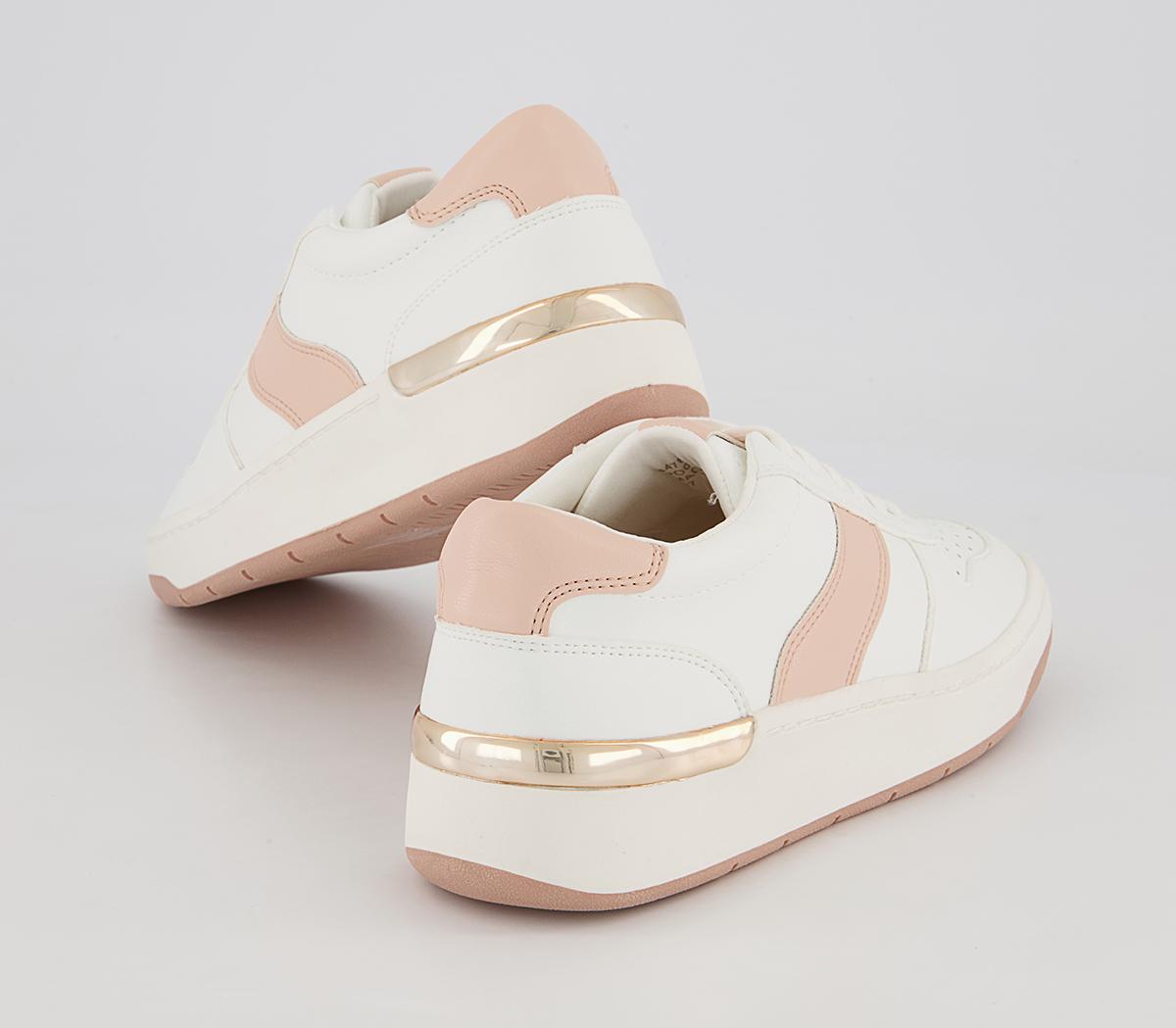 Office Fragment Side Details Lace Up Trainers Office Fragment Side Details Lace Up Trainers White Nude Mix