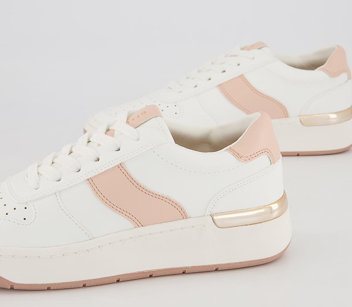 Office Fragment Side Details Lace Up Trainers Office Fragment Side Details Lace Up Trainers White Nude Mix