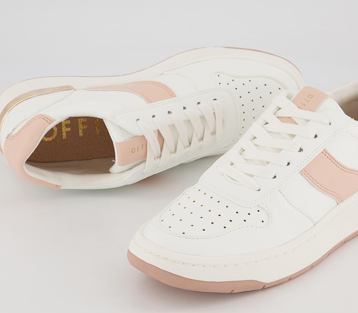 Office Fragment Side Details Lace Up Trainers Office Fragment Side Details Lace Up Trainers White Nude Mix