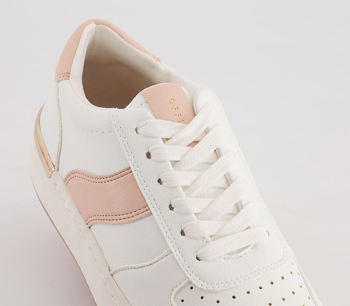 Office Fragment Side Details Lace Up Trainers Office Fragment Side Details Lace Up Trainers White Nude Mix