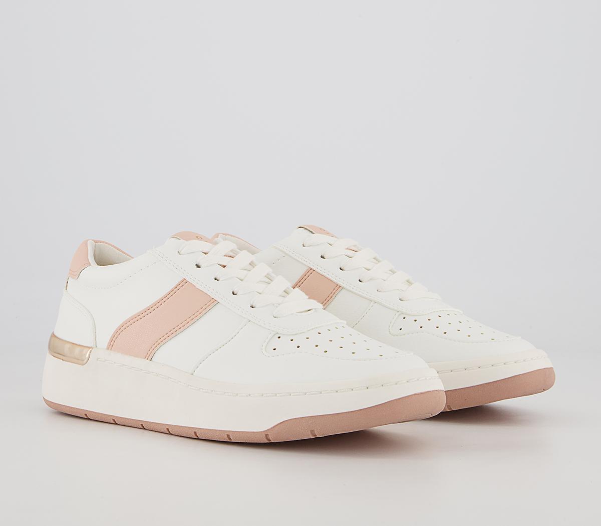 Office Fragment Side Details Lace Up Trainers Office Fragment Side Details Lace Up Trainers White Nude Mix