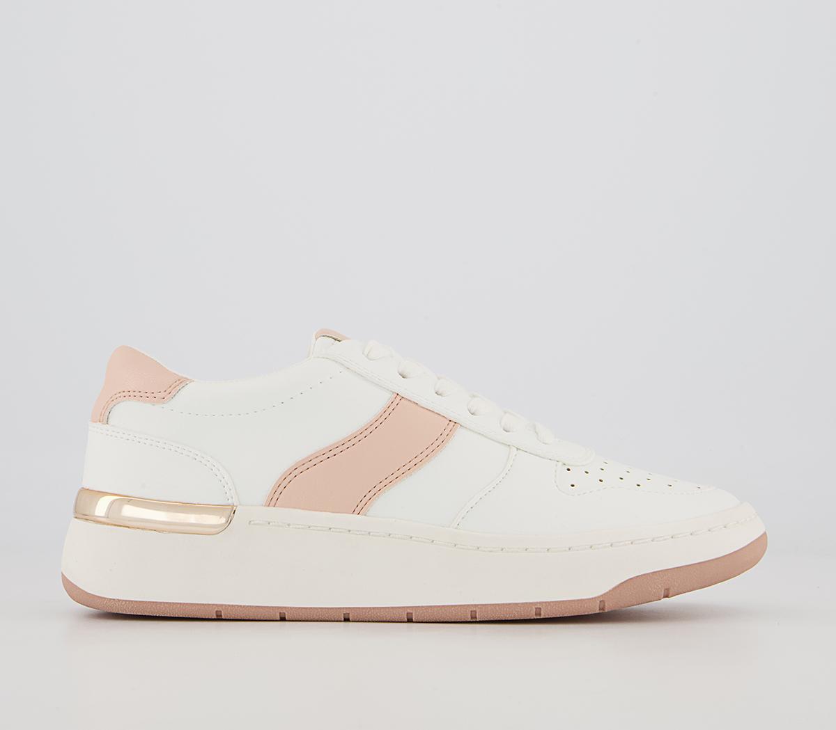 Office Fragment Side Details Lace Up Trainers Office Fragment Side Details Lace Up Trainers White Nude Mix