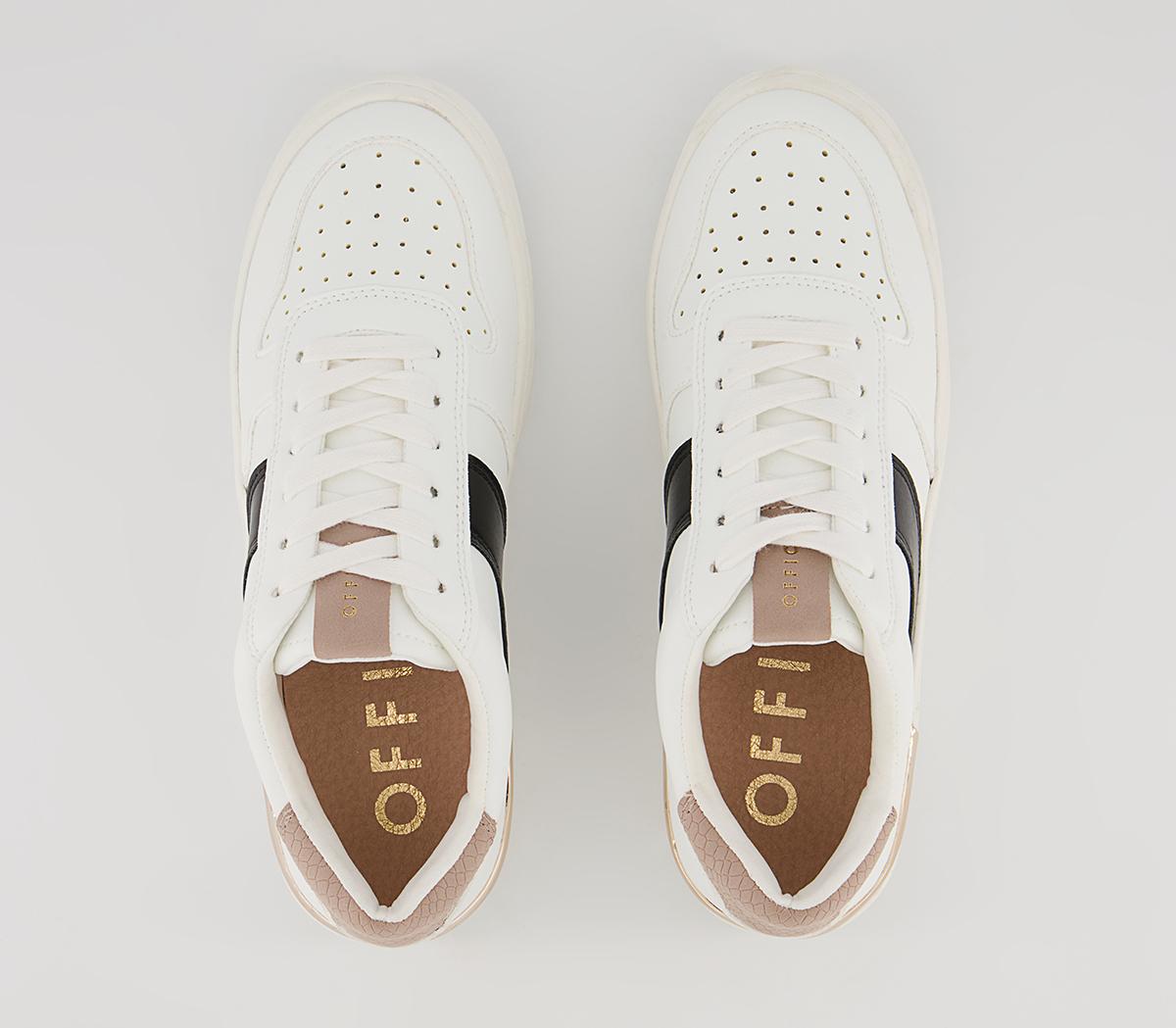 Office Fragment Side Details Lace Up Trainers Office Fragment Side Details Lace Up Trainers White Black Mix