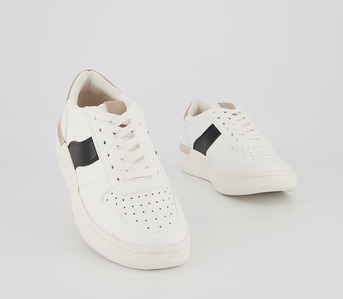 Office Fragment Side Details Lace Up Trainers Office Fragment Side Details Lace Up Trainers White Black Mix
