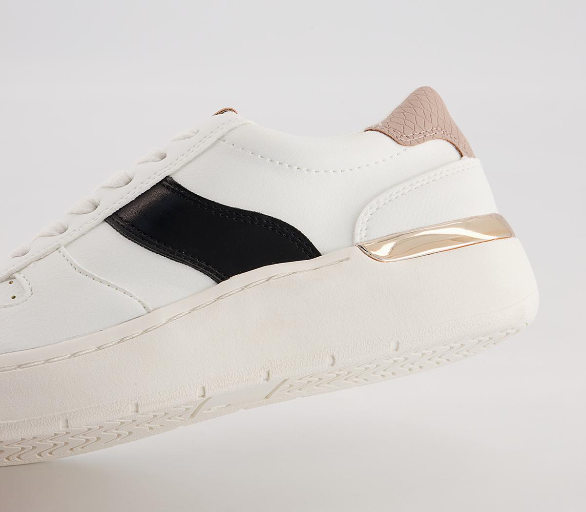 Office Fragment Side Details Lace Up Trainers Office Fragment Side Details Lace Up Trainers White Black Mix