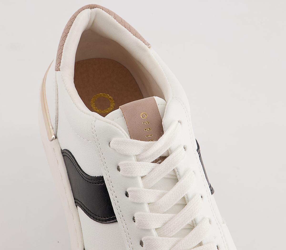 Office Fragment Side Details Lace Up Trainers Office Fragment Side Details Lace Up Trainers White Black Mix