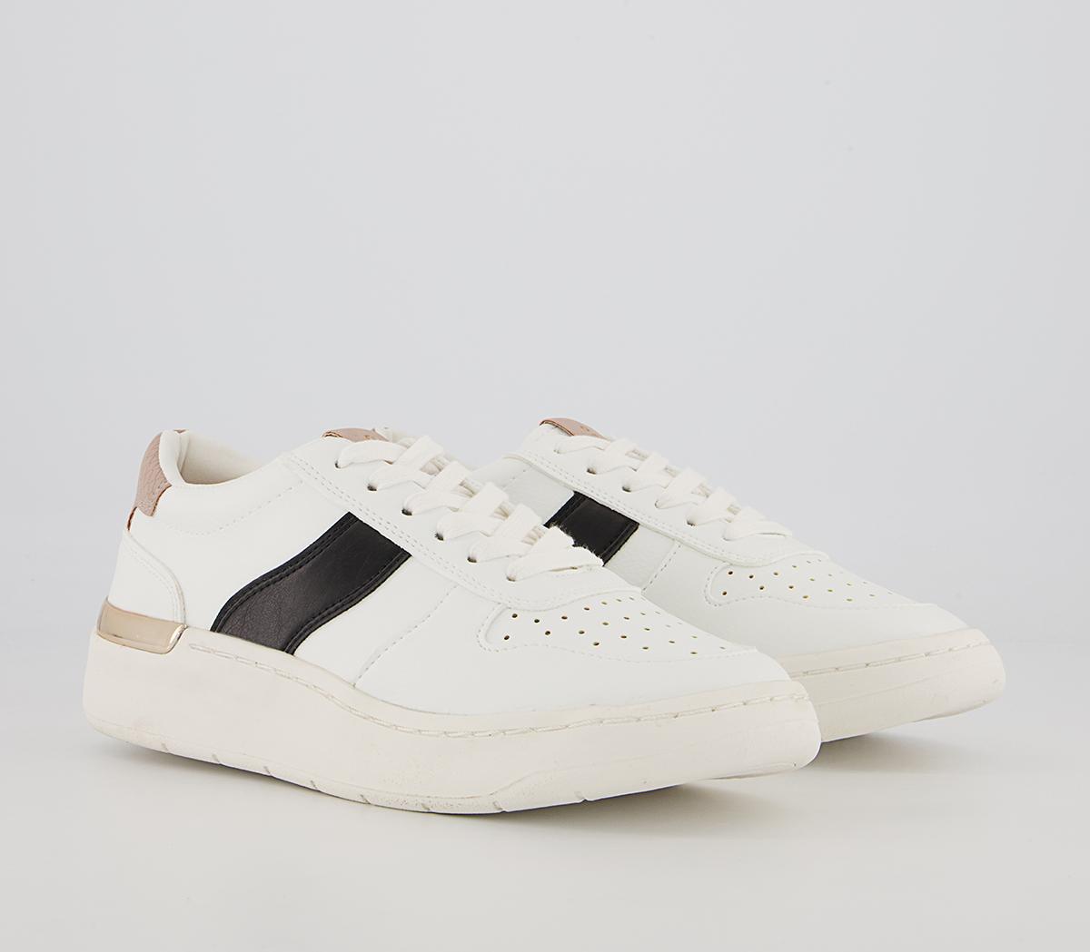 Office Fragment Side Details Lace Up Trainers Office Fragment Side Details Lace Up Trainers White Black Mix